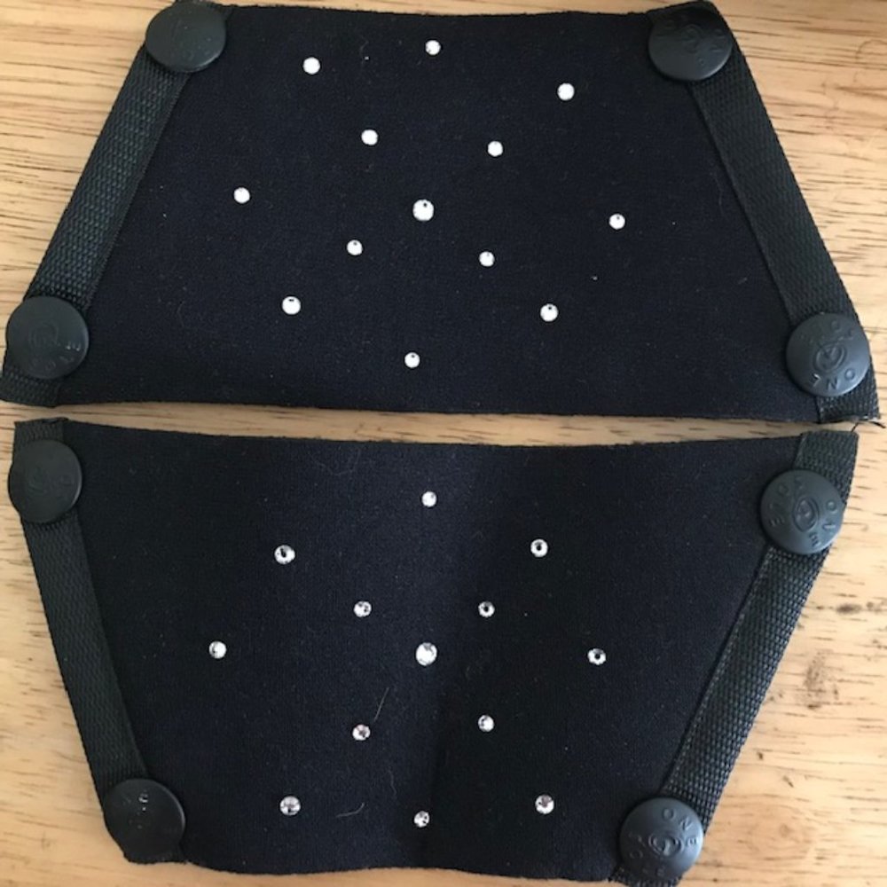 Onesole Interchangeable black crystal shoe toppers